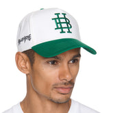 TWO TONE HIP AND BONE MONOGAM SNAP BACK HAT no o